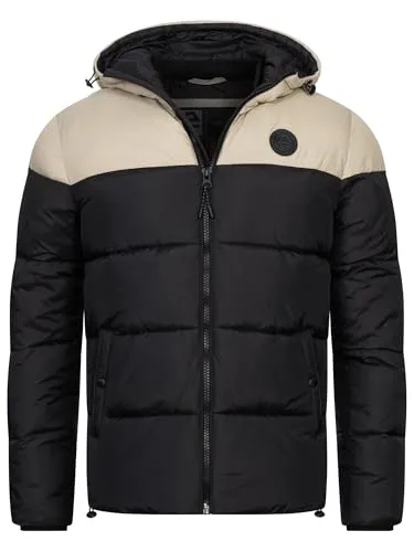 Indicode Herren INBiviano Winterjacke mit Kapuze | Steppjacke in Stone, Größe L - Wärmende Steppjacke mit gefütterter Kapuze und durchgehendem Reißverschluss. Praktische Seitentaschen bieten sicheren Stauraum. Ideal für kalte Tage und modernen Look.
