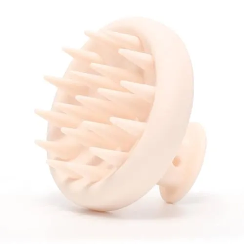 Kopfhaut Massagebürste, Kopfhaut Massagegerät, Silikon-Shampoo Bürste, Kopfhaut Massage zum Peeling und Kopfhaut-Massage zur Entfernung von Schuppen und zur Stimulierung des Haarwachstums (Beige)