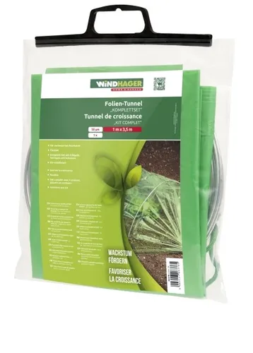 Windhager Folien-Tunnel Komplett-Set 3,5 x 1 m