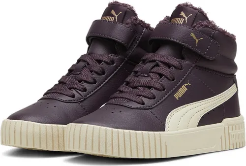 Puma Carina 2.0 Mid WTR PS Kinder Sneaker - Sneaker für Kinder mit warmem Kunstfellfutter, ideal für kalte Tage. Der bequeme Klettverschluss sorgt für einfachen Einstieg und optimalen Sitz.