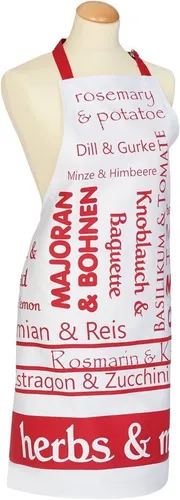 stuco Kochschürze Herbs&More, (1-tlg) in rot von stuco