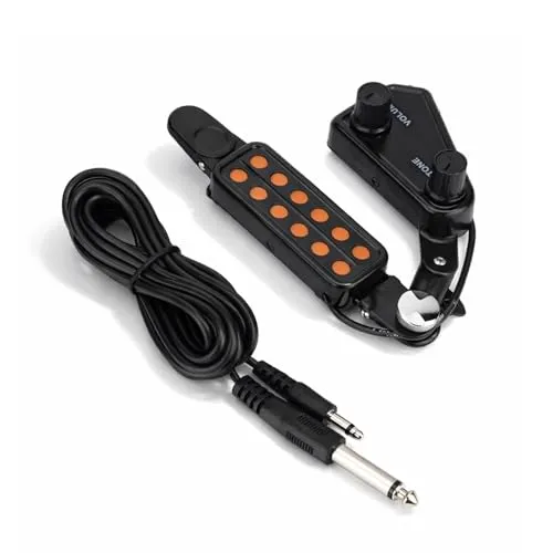Loch Akustische Gitarren Tonabnehmer, Magnetic Pickup Transducer mit Volume Tone Tuner Kit für Akustikgitarre 12