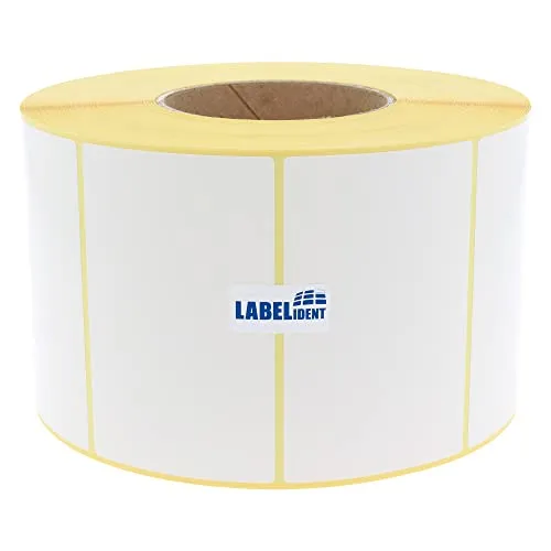 Thermoetiketten - 101,6 x 63,5 mm - 2.510 Thermodirekt Etiketten Eco selbstklebend auf Rolle, 76 mm Kern