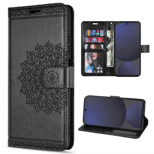 Handy Tasche für Samsung Galaxy S24 FE Handyhülle Klapphülle Wallet Case Schwarz
