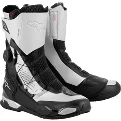 Alpinestars SP-X Boa Motorrad Stiefel 44 EU - Sportliche Motorradstiefel in schwarz/silber, mit Schnellverschluss und EN 13634 Sicherheitsklasse für optimalen Schutz und Komfort beim Fahren.