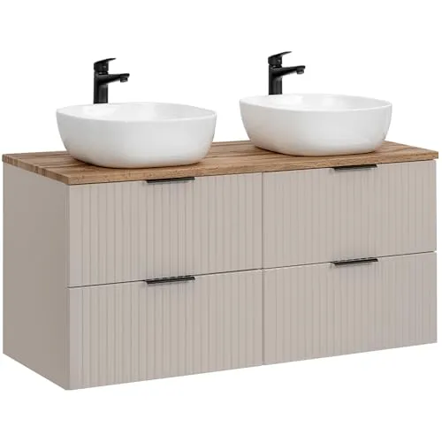 Lomadox Doppelwaschtisch ADELAIDE-56-CASHMERE, 120cm