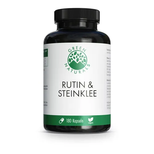 Green Naturals Rutin & Steinklee 500 Mg Vegan 180 St - Arzneimittel - Unterstützt die Gefäßgesundheit und ist ideal für eine vegane Ernährung. 180 Kapseln für eine langfristige Anwendung.
