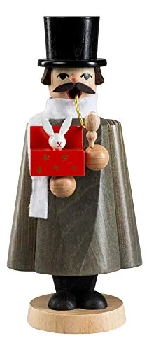 Erzgebirgische Volkskunst Richard Glässer Räuchermännchen Zauberer (18cm) - Nussknacker mit traditioneller Handwerkskunst, ideal für stimmungsvolle Weihnachtsdekoration und gemütliche Atmosphäre.