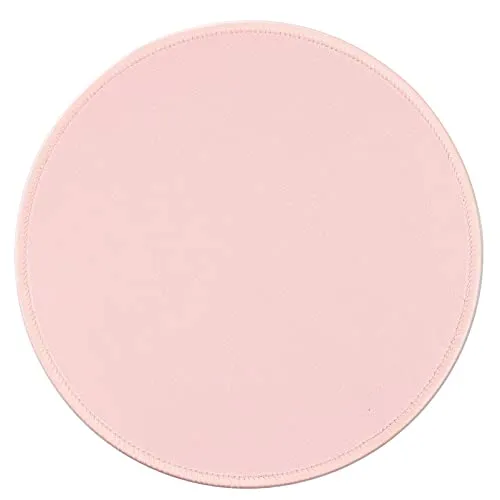 Hosimoln Rundes Mauspad mit HD-Druck,rutschfeste Gummiunterseite Mousepad mit genähter Kante, Premium-Textur-Mauspad für Laptop-22cm Pink011