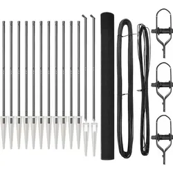 vidaXL Zaun mit Pfosten Grau 1.6 x 25 m Stahl - Gartenzäune - Robuster, korrosionsbeständiger Zaun aus hochwertigem Stahl, UV-beständig und ideal für alle Wetterbedingungen. Schützt Haustiere und Kinder, während er stilvoll in Ihren Garten integriert wird.