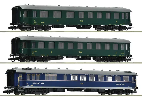 Roco 6200036 3-tlg Set 1 Schnellzugwagen CSD 1:87 Spur H0 DC Neu