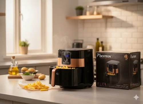 Produktbild Bestron XXL Digitale Heißluft-Fritteuse mit PrepAir-Technologie