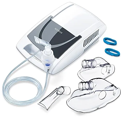 Sanitas SIH 21 Inhalator - Inhalator mit Kompressor-Drucklufttechnologie, ideal für effektive Atemwegstherapien und zur Linderung von Atemwegserkrankungen.