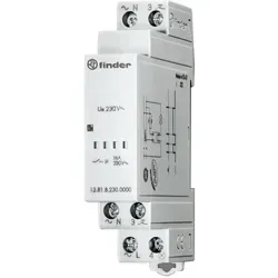 Finder Stromstoß-Schalter Hutschiene 13.81.8.230.0000 - Stromstoßschalter für DIN-Schienen-Montage, geräuscharm und langlebig, ideal für effiziente Schaltvorgänge in der Gebäudeautomation.