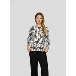Damen 3/4-Arm-Shirt RABE, Gr. 48, Elfenbein - Stylisches 3/4-Arm-Shirt von RABE für Damen in Elfenbein. Mit modernem All-Over Print und taillenbedeckendem Schnitt, ideal für jeden Anlass. Hergestellt aus 100% atmungsaktiver Baumwolle für ein angenehmes Tragegefühl.