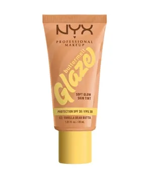 NYX Professional Makeup Buttermelt Glaze Soft Glow Skin Tint SPF 30 Flüssige Foundation 30 ml Nr. 2 - Vanilla Bean Butta