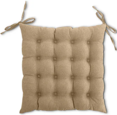 wometo Stuhlkissen Prime 40x40, OEKO-TEX®, Sitzkissen mit Steppung & Bändern