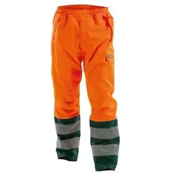 DASSY® Sola Warnschutz-Regenhose Gr. S - NEONORANGE/FLASCHENGRÜN - Arbeits- & Schutzkleidung: Wasserdichte und atmungsaktive Regenhose mit hochsichtbaren Reflexstreifen, ideal für sicheres Arbeiten bei jedem Wetter.