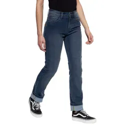Queen Kerosin Motogear Light Blue Damen Motorrad Jeans, Größe 30 - Stilvolle Motorradhose mit bestickten Gesäßtaschen und praktischem Five-Pocket-Style. Ideal für modebewusste Bikerinnen, die Wert auf Qualität und Design legen.