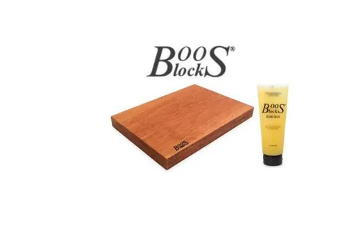 BOOS Blocks 1887 Kirschholz 43x30.5x4.5cm + Pflegecreme BB46