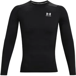 UNDER ARMOUR HeatGear Armour langarm Funktionsshirt Herren - Schwarz/Weiß, atmungsaktiv und ideal für aktiven Sport