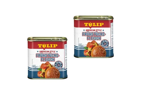 TULIP Wurstkonserve Frühstücksfleisch 340g American Style Original Dosenfleisch Konserve, 340 g, Frühstücksfleisch