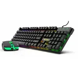 INCA Gaming Tastatur IKG-448 inkl. Maus - RGB, deutsches Layout - Maus-Tastatur-Set mit mechanischen Tasten und anpassbarer RGB-Beleuchtung für präzises Gaming. Ergonomisches Design und Anti-Ghosting-Technologie sorgen für ein optimales Spielerlebnis.