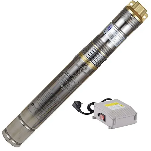 Agora-Tec® 3 Zoll Brunnenpumpe Tiefbrunnenpumpe Schraubenpumpe 370W-screw 15m Kabel sandverträglich-sandresistent