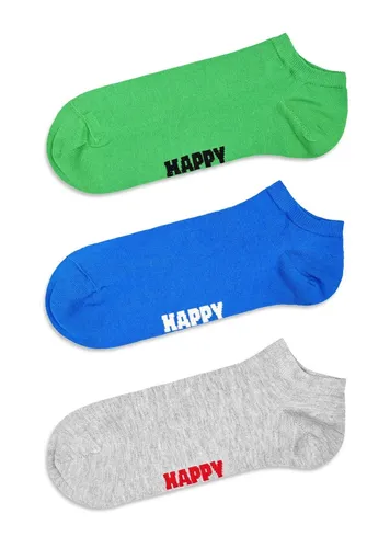 Happy Socks Tagessocke Sneaker Low Solid grün/blau/grau - 3 Paar