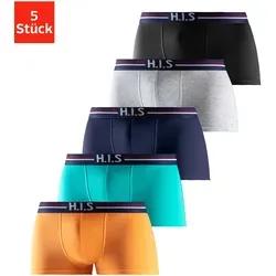 H.I.S Hipster Herren Unterhosen 5er-Pack - Eng anliegende Boxershorts im 5er-Pack aus elastischer Baumwolle für optimalen Komfort und Flexibilität. Hüfttiefe Passform mit weichem Bund – ideal für den modernen Mann.