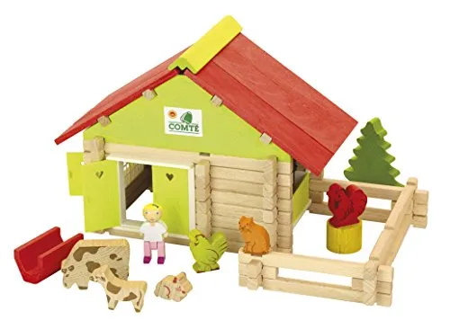 Jeujura Actionfiguren Farm mit Tieren Spielset (100 Teile)