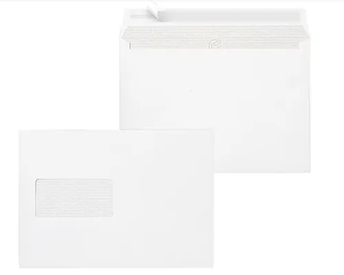 Mailmedia Briefumschläge , C5 100 g/m² mit Fenster, haftklebend 250 Stück