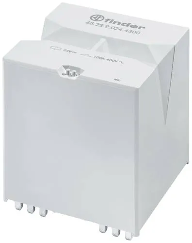 FINDER Hochleistungs-Printrelais 68.22.9.024.4300 - Leistungsrelais für hohe Belastungen, geeignet bis 85 °C, mit verstärkter Isolierung und cadmiumfreiem Kontaktmaterial, ideal für anspruchsvolle Anwendungen.
