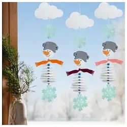 Bastelset - Erstes Fädeln Filzgirlande Schneemann