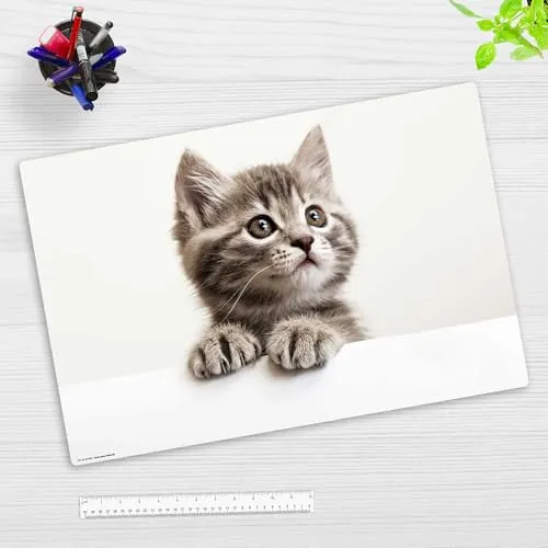Schreibtischunterlage für Kinder und Erwachsene - Baby Kätzchen - 60 x 40 cm - aus hochwertigem Vinyl - Made in Germany