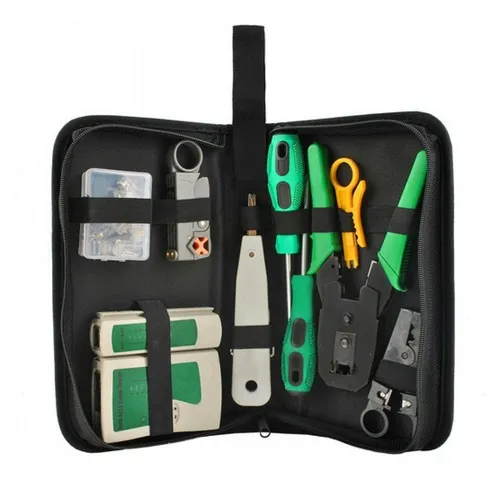 emeco Gripzange Profi Netzwerk Werkzeug-Set Elektronik Crimpzange LSA Kabeltester RJ45