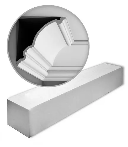 Orac Decor Deckenleiste C336 - 12m Zierleisten Set - Hochwertige Deckenleisten aus Purotouch® für zeitloses Design, leicht und robust. Ideal für Innen- und Außenbereiche, mit einfacher Verklebung.