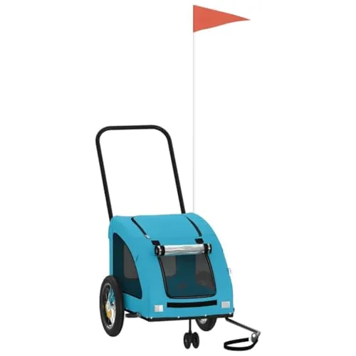 Fahrradanhänger Hunde Blau - Robuster Oxford-Gewebe und Eisen Anhänger, komfortabel und sicher für Ausflüge mit deinem Haustier