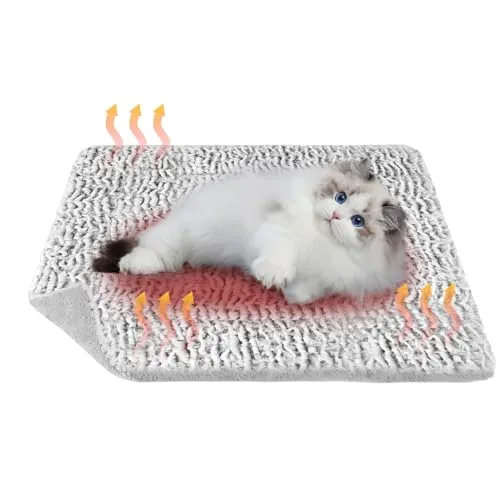 JABNOW Selbstwärmendes Decken Katze, Flauschige, Waschbare, Selbstheizende Haustierdecke für Katzen & Hunde