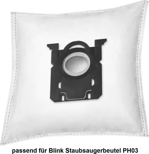 5x rs-products Stausbaugerbeutel passend für Blink PH03 I PH 03 kompatibel zu Philips, AEG, Elektrolux, Progress, Volta
