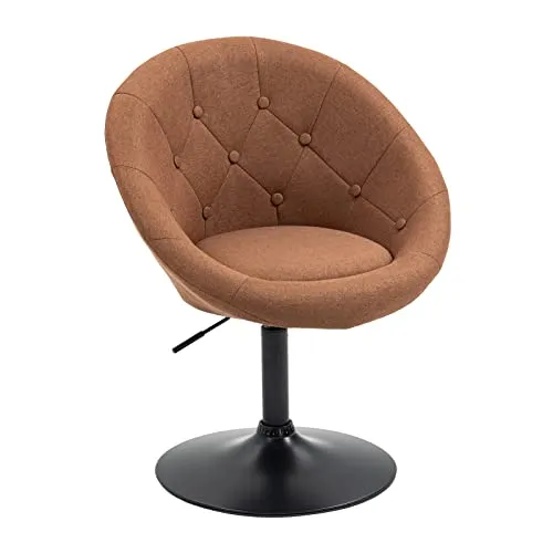 SVITA Chesterfield-Sessel HAVANNA, Retro-Design, höhenverstellbar, Braun - Chesterfield-Sessel mit elegantem Retro-Design, stufenlos höhenverstellbar für optimalen Sitzkomfort und 360° Drehbarkeit, ideal für stilvolle Wohnräume.