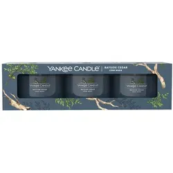 Bayside Cedar 37g Glasvotivkerze 3er Pack in orange von Yankee Candle