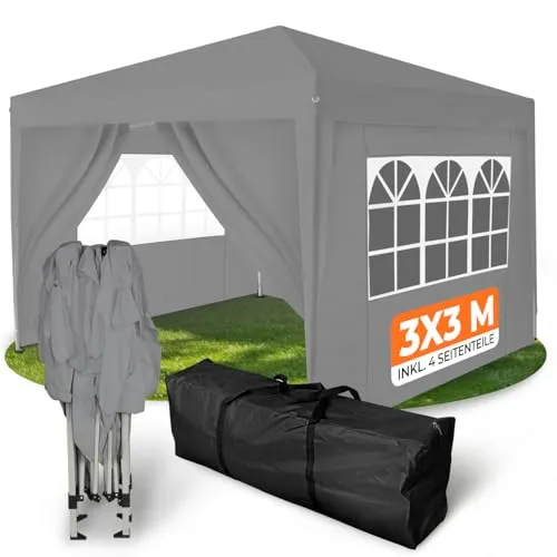 Kronenburg Faltpavillon 3x3 m wasserdicht mit UV Schutz 50+ von Kronenburg