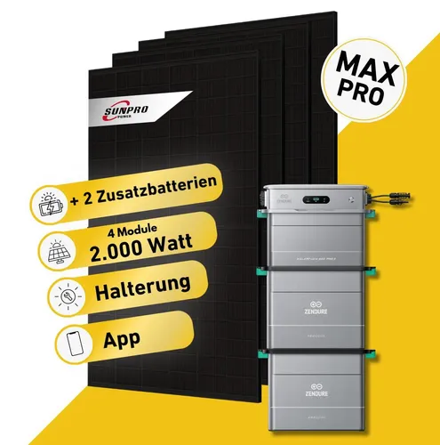 Watt Bifazial Komplettset Balkonkraftwerk Zendure SolarFlow 800 Pro 2 - Komplettset für Balkon- und Gartenstrom: Erzeuge und speichere Solarenergie effizient mit hochwertigen Komponenten. Inklusive App-Steuerung und flexible Montageoptionen für individuelle Nutzung.