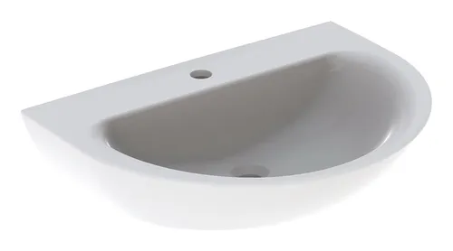 Geberit Renova Waschtisch 700 mm x 520 mm - Weiß, elegant und ohne Überlauf - Waschtisch in modernem Design, ideal für stilvolle Badezimmer, ohne Überlauf für eine klare Optik.