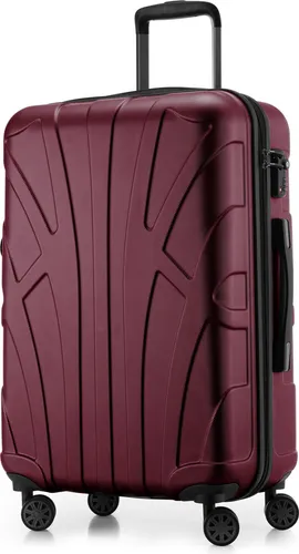Suitline Hartschalen-Koffer Größe M - Robuster Reisekoffer mit Dehnfuge - Koffer, ideal für Kurzurlaube, 66 cm, 3,2 kg, erweiterbar für mehr Packvolumen, TSA-Zahlenschloss für Sicherheit, aus 100% ABS für hohe Stabilität und Langlebigkeit.