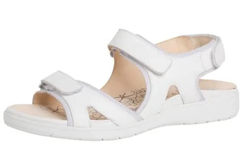 Ganter Komfort Sandalen Gina Damen 31353638343731 Weiß 38 EU - Wanderschuhe für Damen, mit herausnehmbarem Fußbett und verstellbaren Klettverschlüssen für optimalen Komfort und Anpassung an Ihre Füße.