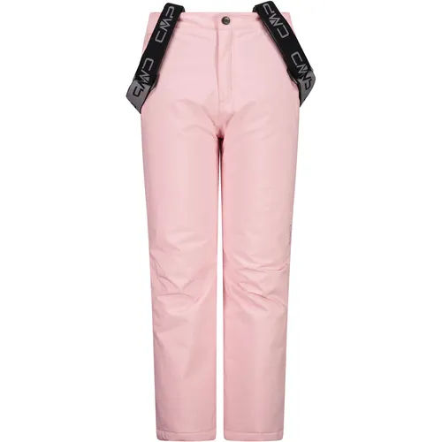 CMP KID Salopette pink (B309) 110 - Skihose für Kinder, wasser- und winddicht mit atmungsaktiver ClimaProtect-Membran, verstellbaren Trägern und reflektierenden Elementen für optimale Sichtbarkeit bei schlechten Lichtverhältnissen.