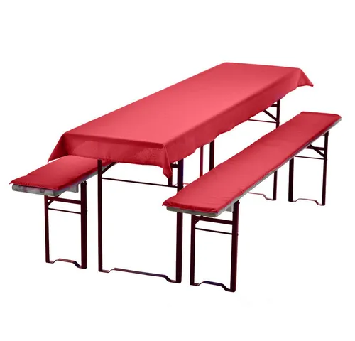 NYVI Bierbankauflagen Set 240x90 cm Rot in rot von NYVI