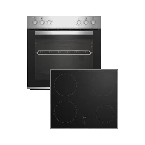 BBUC12020X Herdset Edelstahl - Weiße Ware, energieeffizienter Herd mit 74 Litern Nutzinhalt und konventioneller Heizart für gleichmäßige Garergebnisse.